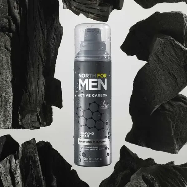 فوم اصلاح کربن اکتیو نورث فور من اوریفلیم - Active Carbon Shaving Foam 1 - سرزمین زیبایی