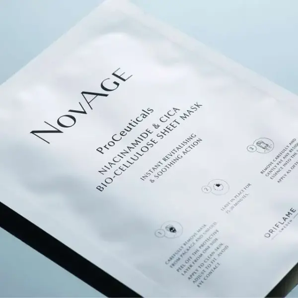 ماسک ورقه ای نیاسینامید و سیکا بیو سلولز ProCeuticals نوایج اوریفلیم - NOVAGE ProCeuticals Niacinamide Cica Bio Cellulose Sheet Mask Oriflame - سرزمین زیبایی